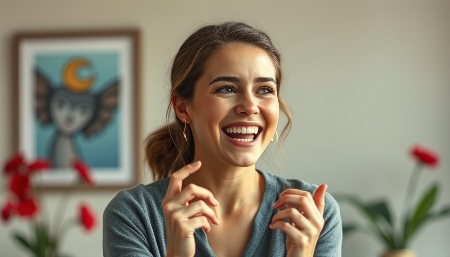 Enthusiastic woman discussing BIG VA MORTGAGE UPDATE indoors.