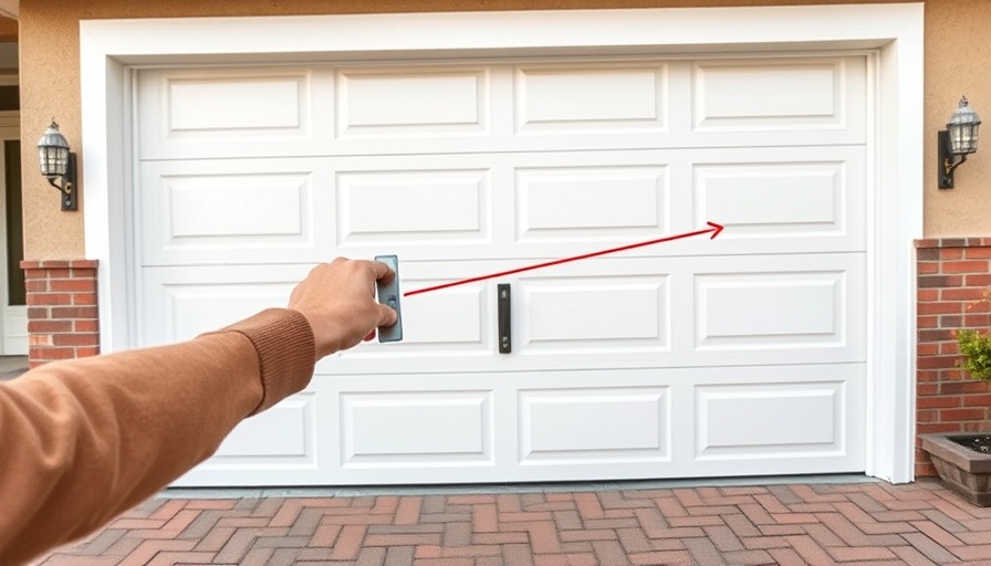 Garage Magnetic Hinge & Handle Set on a white garage door.
