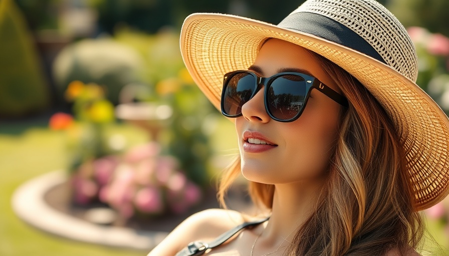 Protect your eyes during UV Safety Month with sunglasses and a sunhat.