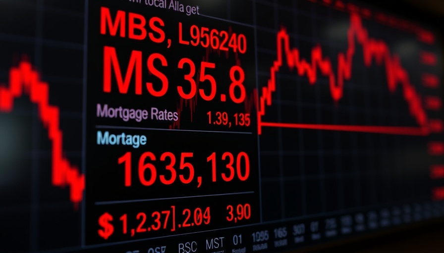 Mortgage market trends analysis with MBS data display.