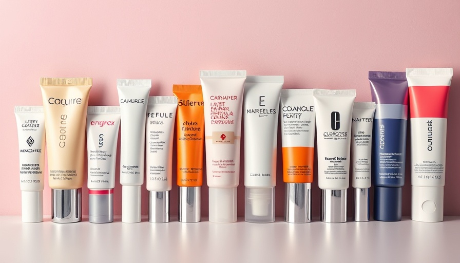 Colorful primers for oily skin, vibrant packaging, matte background.
