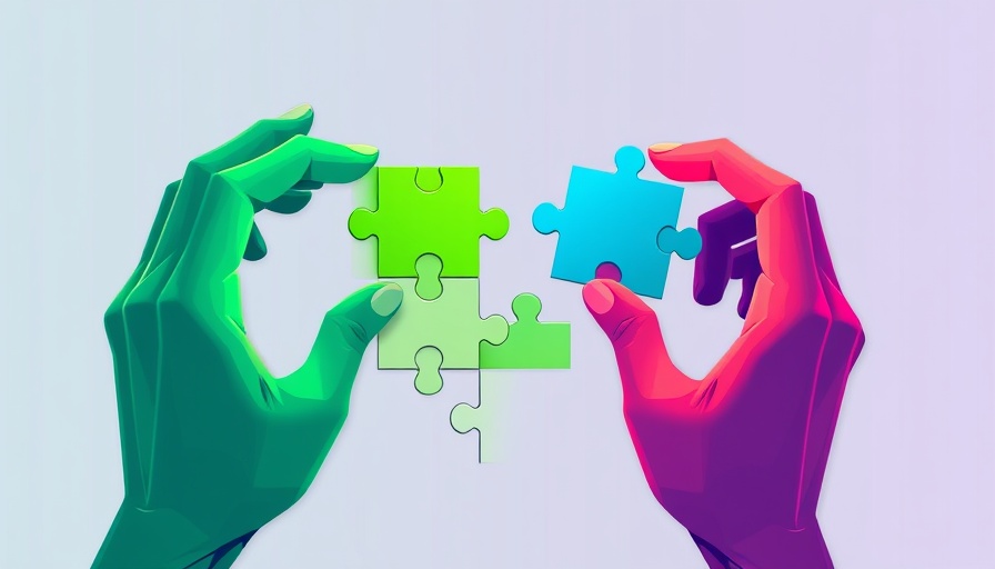AI-powered Fraud Defense concept with abstract hands assembling a puzzle.