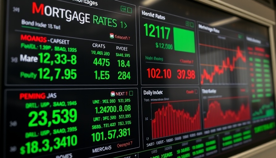 Mortgage rates drop with jobs report on financial dashboard.