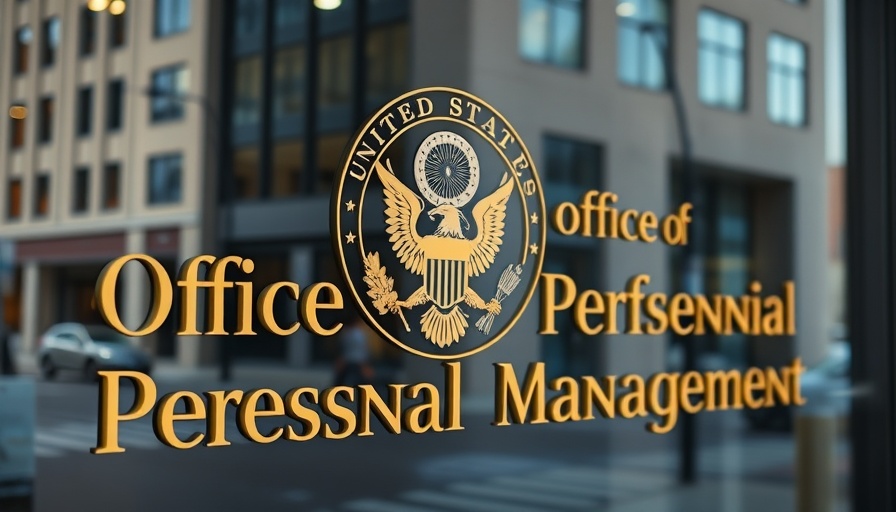 United States Office of Personnel Management sign reflecting building