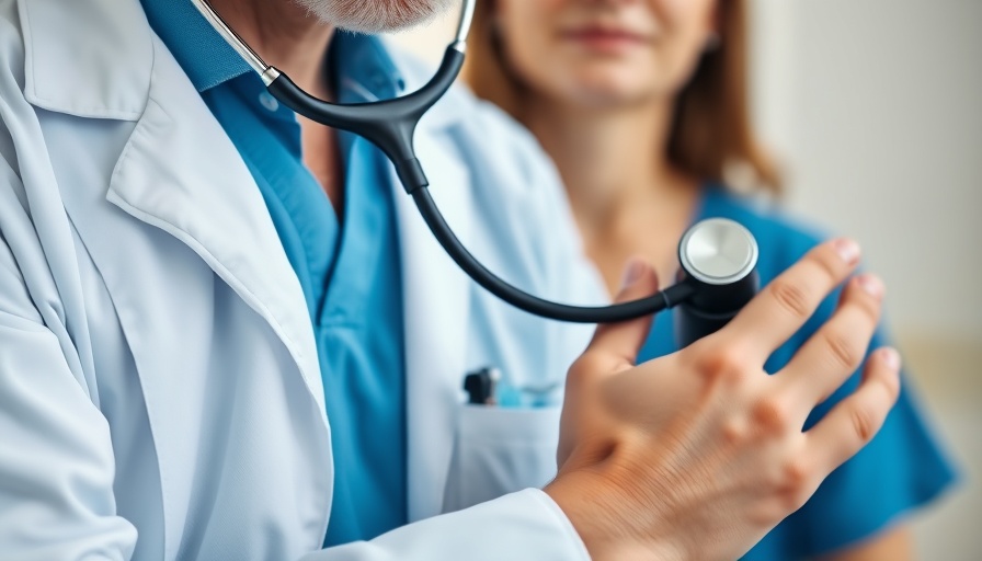 Doctor uses stethoscope on patient; new drug combo outperforms Tamiflu.