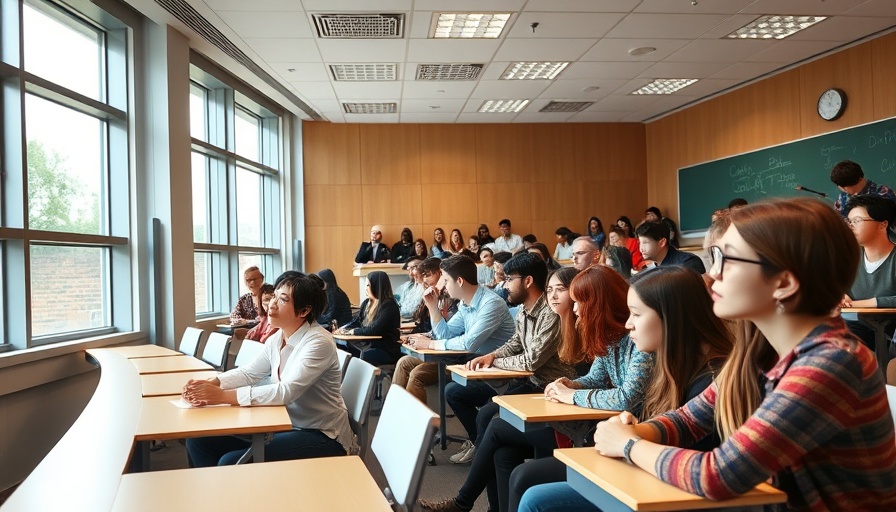 Students in lecture hall engaged in learning about SoFi student loans.