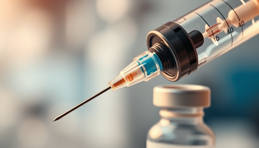 Syringe drawing liquid from vial, related to chronic pain management.