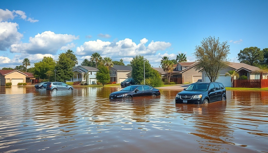 Flooded neighborhood illustrating disasters' impact on Medicare Advantage plan during disasters.