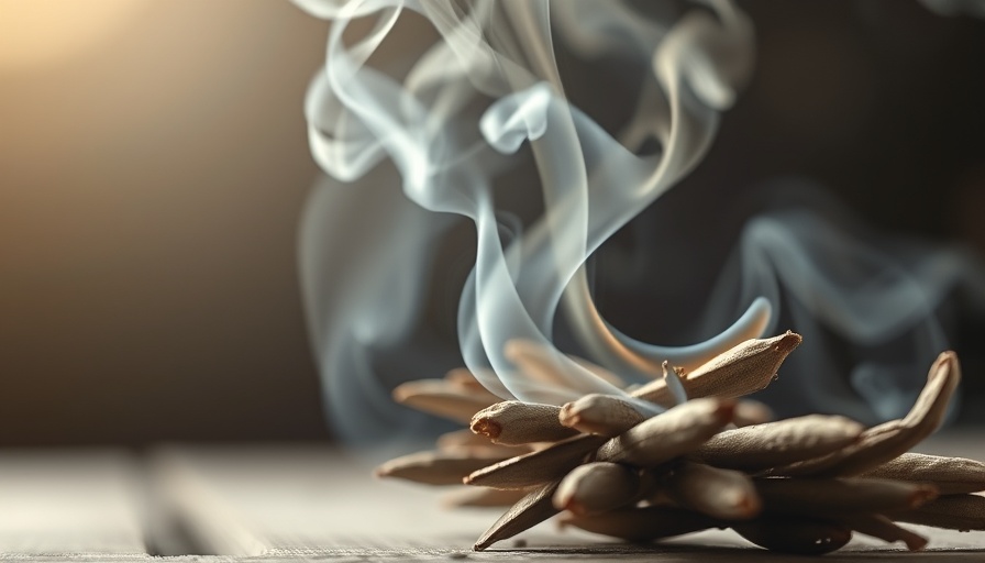 Burning sage sticks with smoke, Fall Fragrance Trends.