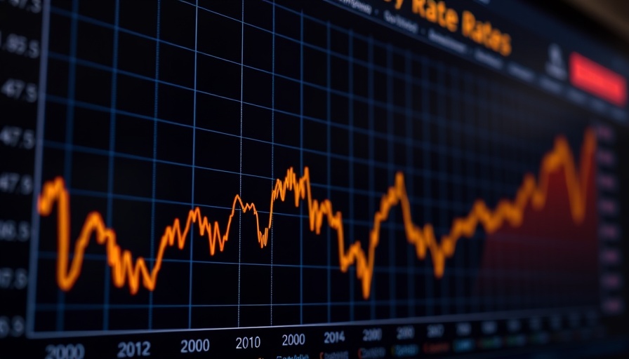 Graph showing mortgage rates steady amid market volatility, August 2025.