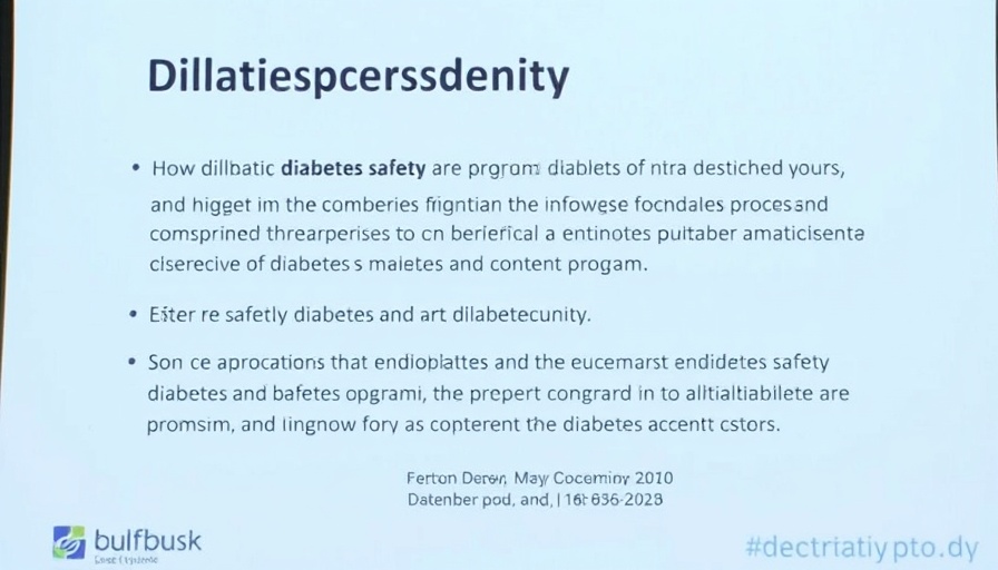 Presentation slide on keeping students with diabetes safe at school.