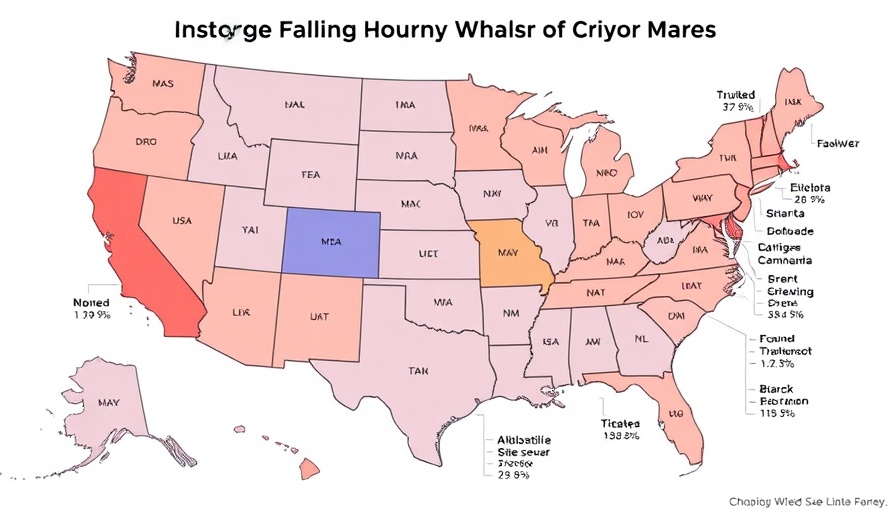 Map illustrating rising and falling home values by U.S. metro areas.