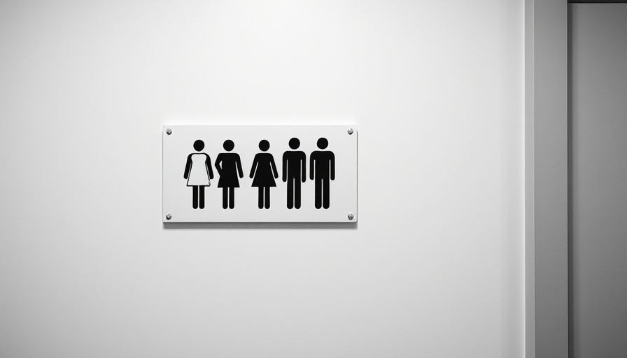 All-gender restroom sign highlighting Title IX compliance in Virginia schools.