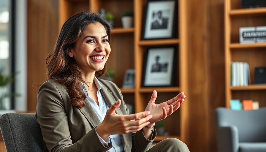 Smiling woman discussing VA home loans vs conventional in an office