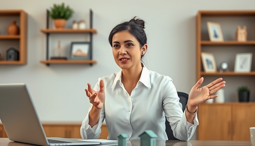 Professional woman explaining how to buy a house by the end of year.