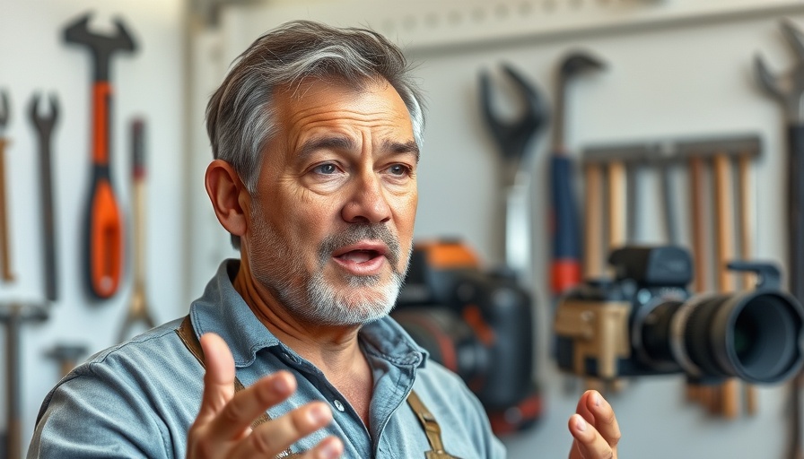 Middle-aged man in a black and white cap discussing roofing sales personal brand