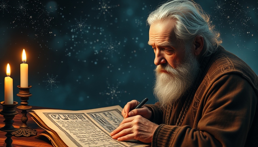 Exploration of God's true name in ancient manuscript with contemplative imagery.