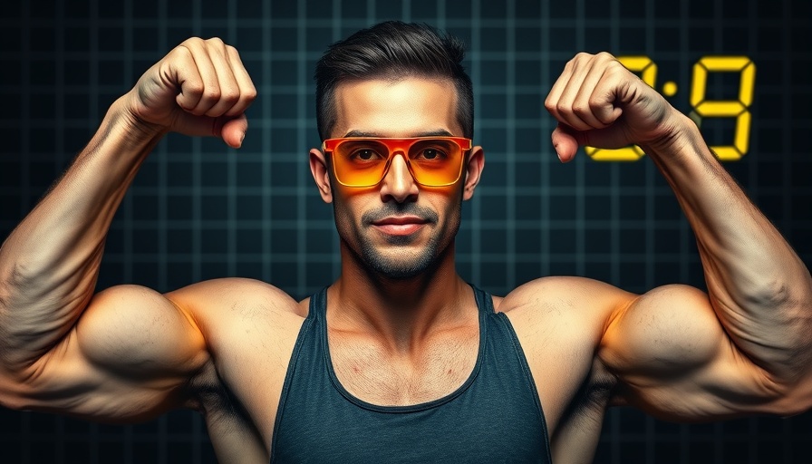 Muscular man flexing confidently for joint health and longevity