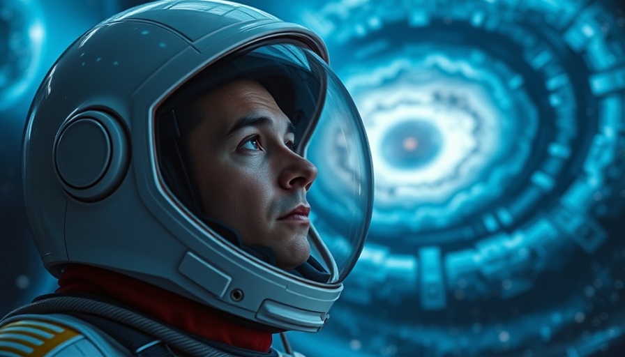 Astronaut exploring technology innovations in space with reflective helmet.