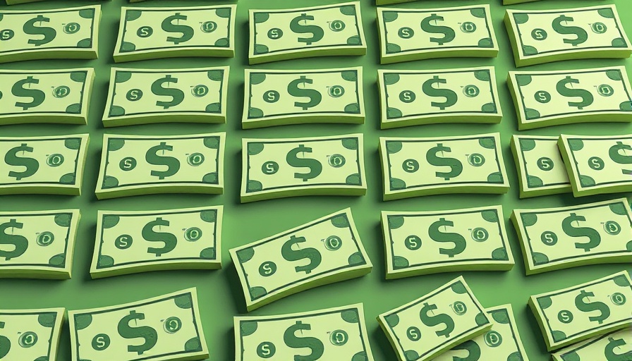 3D cartoon dollars pattern representing ransomware payments concept