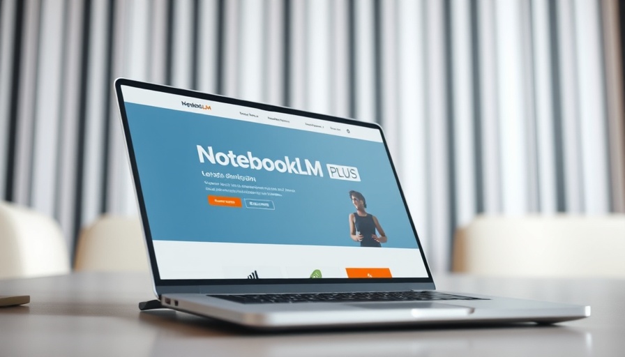 NotebookLM Plus website displayed on a laptop screen.