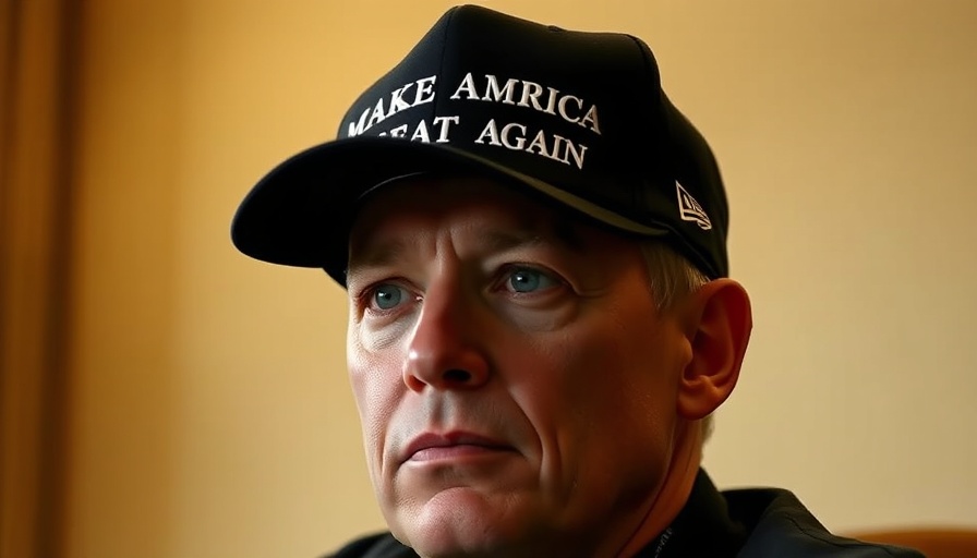 Close-up of a black cap with 'Make America Great Again' text.