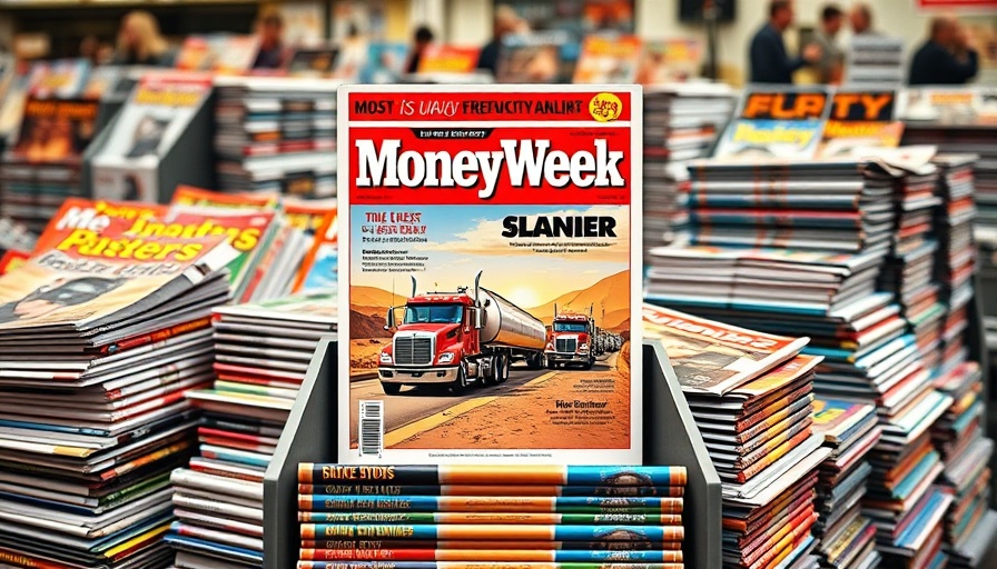 MoneyWeek magazine cover on trade war at a magazine stand.