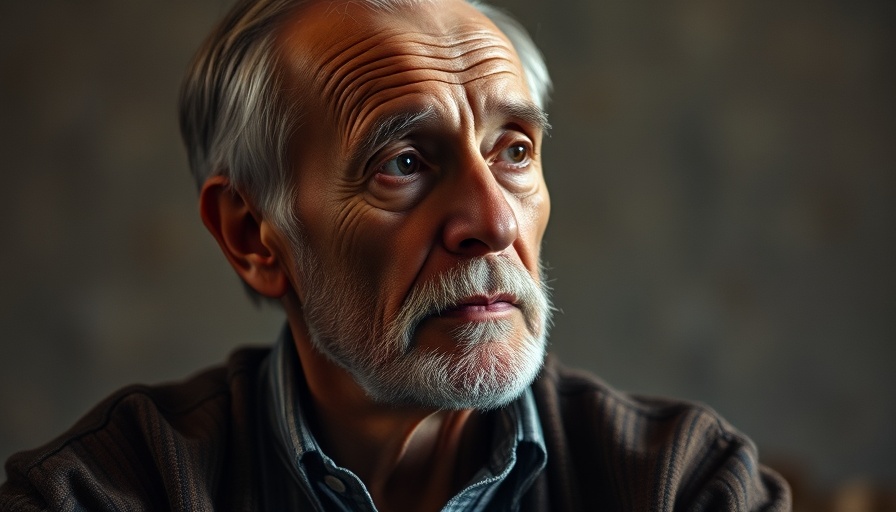 Elderly man in thoughtful conversation about spiritual awakening.
