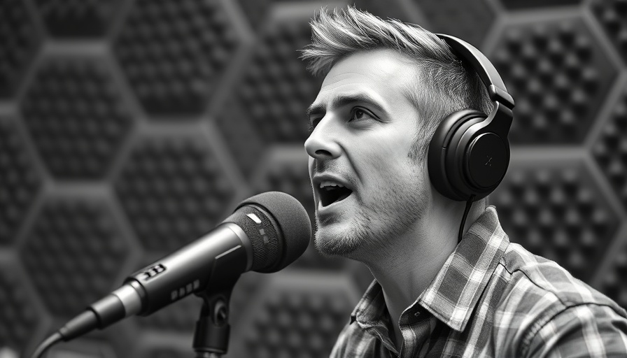 Man sharing tips on how to get more protein when you travel in a recording studio.