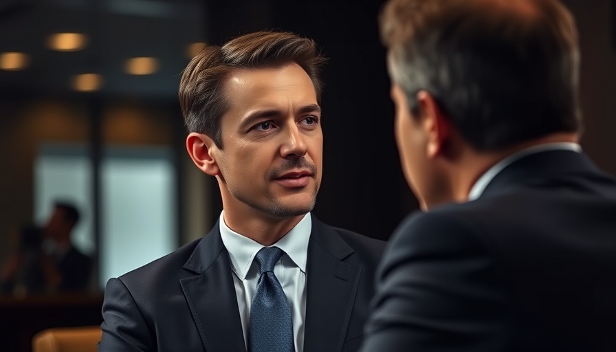 Confident man discussing mitochondrial health in an interview.