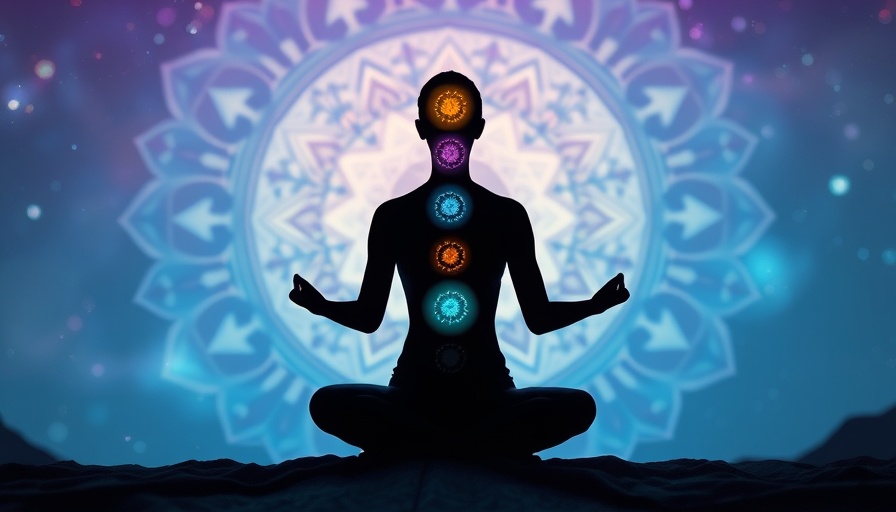 Meditating silhouette with glowing chakras, reclaim inner truth.