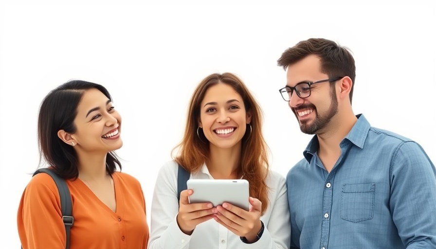 Three individuals discussing Sunlight Screens Technology with a plain background.