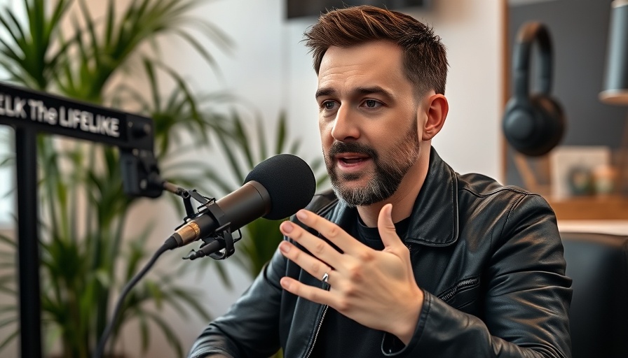 Man discussing health optimization on podcast in studio