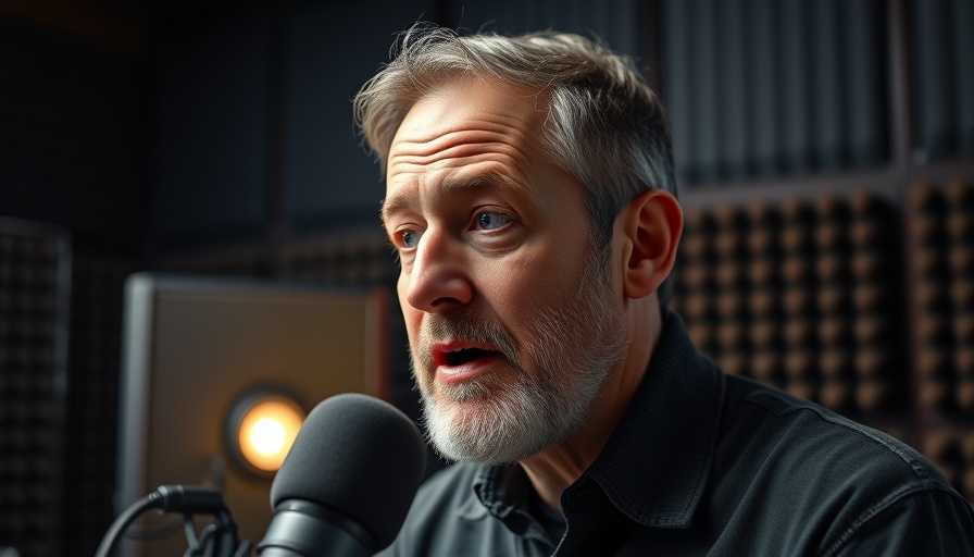 Middle-aged man discusses sleep human superpower on podcast.