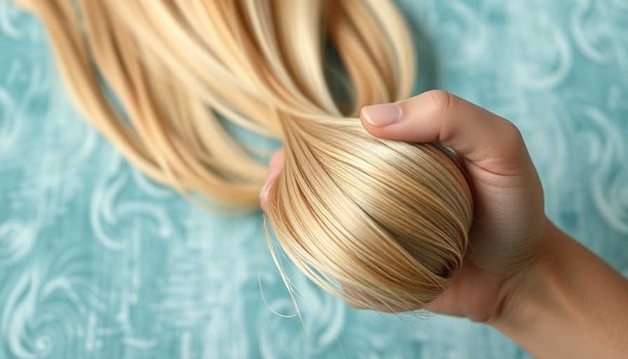 Close-up of hair bundle highlighting hair loss concern.