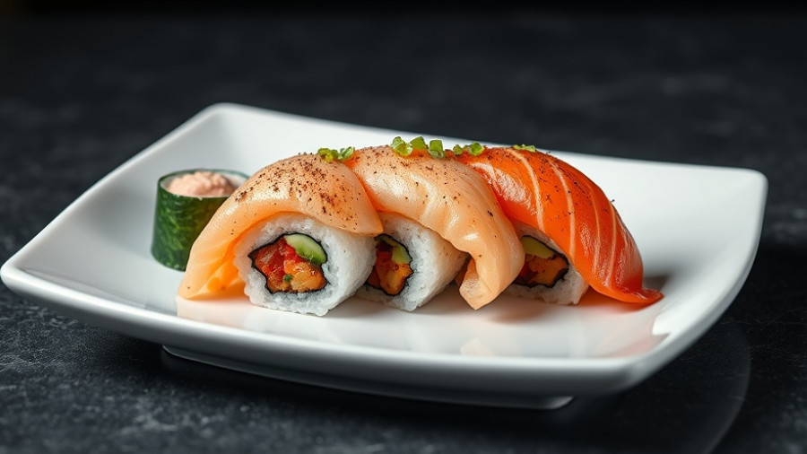 Exquisite sushi piece from the best sushi restaurants in Houston.