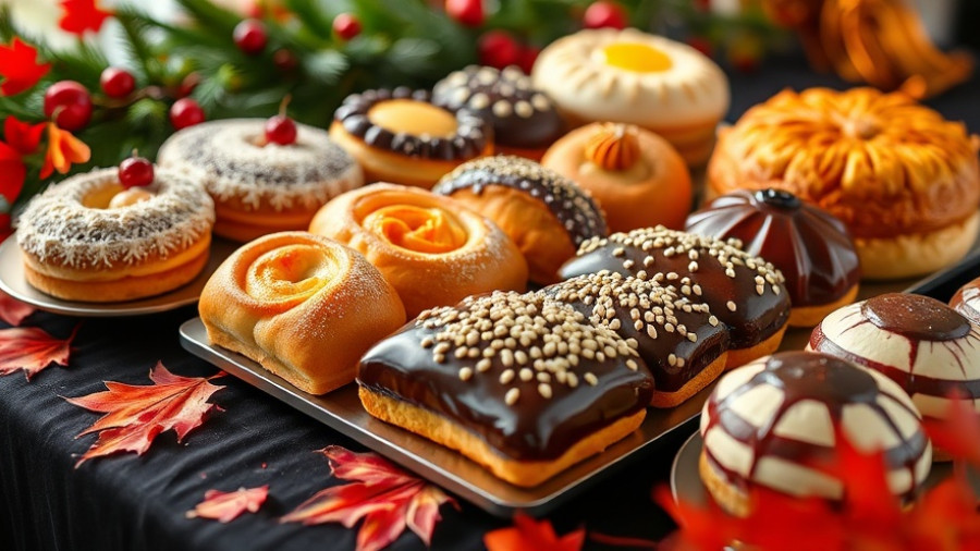 Assorted Czech pastries at Corn Hill celebration.