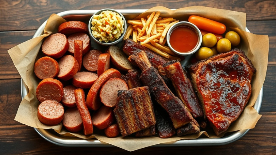 Delicious barbecue platter from Austin restaurant openings