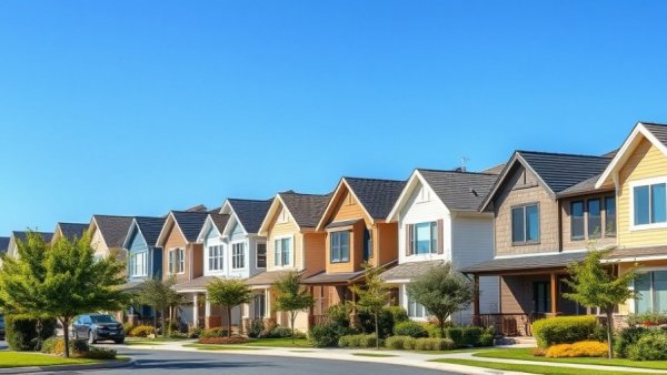 Vibrant suburban houses in the northwest Houston property market.