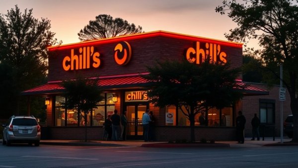 Chili's restaurant at twilight highlighting marketing strategy.