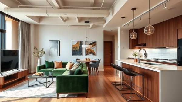 Chic modern Austin real estate interior with stylish decor.