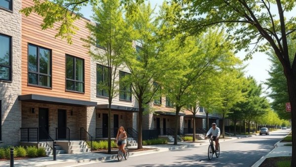 Houston Galleria townhome development with modern design.