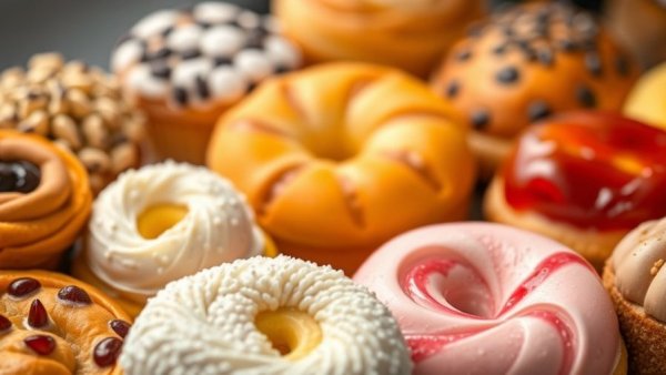 Austin Community Italian Bakery fresh pastries, assorted baked goods.