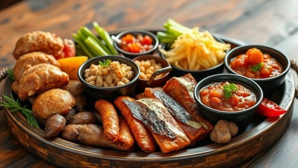 Artistic gourmet dish presentation showcasing Austin food scene.