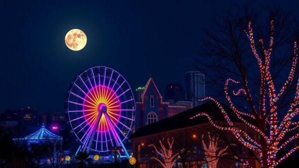 Fun Things to Do in Austin This Weekend: Ferris wheel at night.