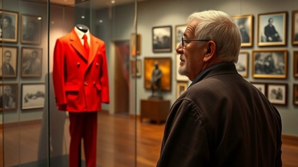 Totally Tejano Hall of Fame and Museum exhibit with red suit display.