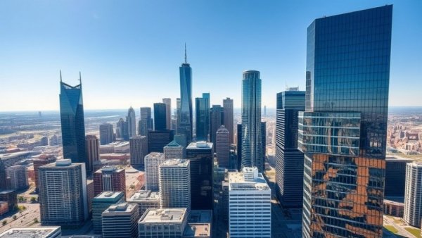 Houston real estate showcasing vibrant downtown cityscape.