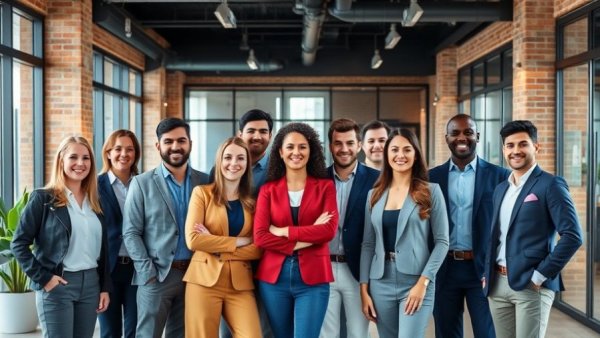 Confident professionals in modern office, Houston Real Estate Profiles 2025.