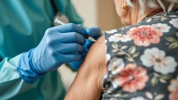 Dallas County lawsuit public health funds: Vaccination close-up of healthcare worker administering a shot.