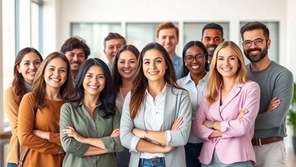 Diverse group of smiling real estate professionals, Houston Real Estate